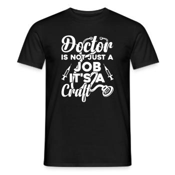 Le médecin n’est pas seulement un travail, c’est un métier - Urgence - T-shirt homme - noir - Devant - AI Model Male 178 light (178cm)