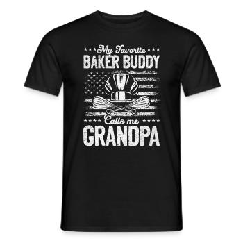 My Favorite Baker Buddy Calls Me Grandpa Baker - Men's T-Shirt - black - Front - AI Model Male 178 light (178cm)