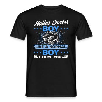 Roller Skates Roller Skating Boy - Roller Skater B - Männer T-Shirt - Schwarz - Vorne - AI Model Male 178 light (178cm)