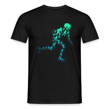 Roller Skating Silhouette Roller Skater - Men's T-Shirt - black - Front - AI Model Male 178 light (178cm)