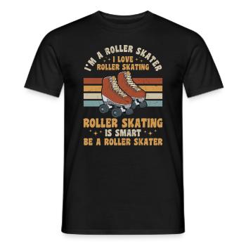 Roller Skater - I'm A Roller Skater I Love Roller - Men's T-Shirt - black - Front - AI Model Male 178 light (178cm)