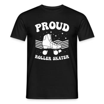 Roller Skates Roller Skating - Proud Roller Skater - Männer T-Shirt - Schwarz - Vorne - AI Model Male 178 light (178cm)