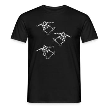 Skateboarder Silhouette Skatepark Skateboarding Si - Männer T-Shirt - Schwarz - Vorne - AI Model Male 178 light (178cm)