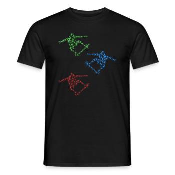 Skateboarding Silhouette Skatepark Skateboarder Si - Männer T-Shirt - Schwarz - Vorne - AI Model Male 178 light (178cm)