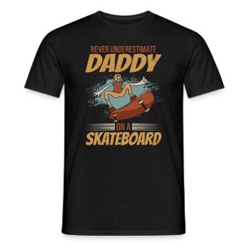Skateboarding Daddy Skateboard Skateboarder Daddy - T-shirt homme - noir - Devant - AI Model Male 178 light (178cm)