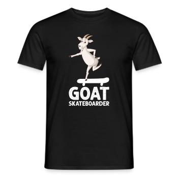 Skateboarder Goat Funny Skateboarding GOAT - Männer T-Shirt - Schwarz - Vorne - AI Model Male 178 light (178cm)