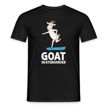 GOAT Skateboarder - Funny Skateboarding GOAT - Männer T-Shirt - Schwarz - Vorne - AI Model Male 178 light (178cm)