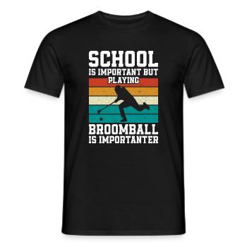Joueur de ballon-balai Enfants Ballon-balai Jouer au ballon-balai - T-shirt homme - noir - Devant - AI Model Male 178 light (178cm)