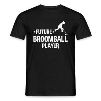 Future Broomball Player Kids Broomball Kids - Männer T-Shirt - Schwarz - Vorne - AI Model Male 178 light (178cm)