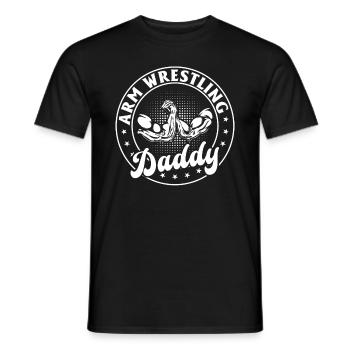 bras de fer papa bras de fer bras de fer papa - T-shirt homme - noir - Devant - AI Model Male 178 light (178cm)