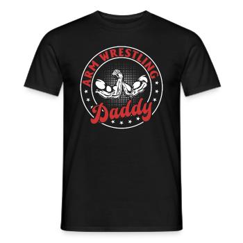 Bras de fer Papa Bras de fer Bras de fer Papa - T-shirt homme - noir - Devant - AI Model Male 178 light (178cm)