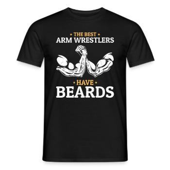 Bearded Arm Wrestler - The Best Arm Wrestlers Have - Men's T-Shirt - black - Front - AI Model Male 178 light (178cm)