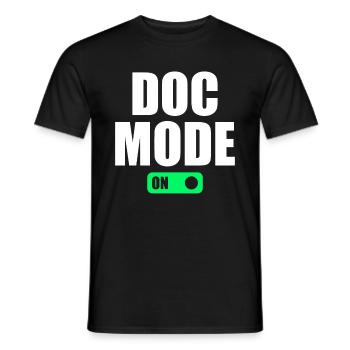 Doc Mode On - Medical Humor Hospital Doctor - Männer T-Shirt - Schwarz - Vorne - AI Model Male 178 light (178cm)
