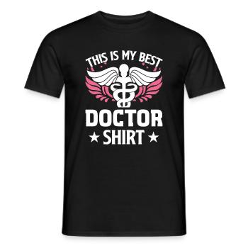 This Is My Best Doctor Shirt - Medical Humor - Männer T-Shirt - Schwarz - Vorne - AI Model Male 178 light (178cm)