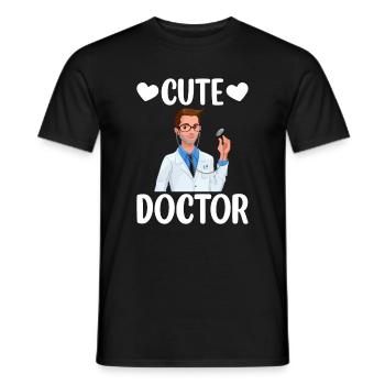 Mignon Docteur Médical Humour Hôpital Médecin - T-shirt homme - noir - Devant - AI Model Male 178 light (178cm)