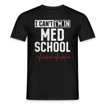 Je ne peux pas, je suis à l’école de médecine - Étudiant en médecine Medici - T-shirt homme - noir - Devant - AI Model Male 178 light (178cm)