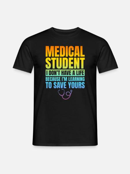Médecin hospitalier Étudiant en médecine - Étudiant en médecine - T-shirt homme - noir
