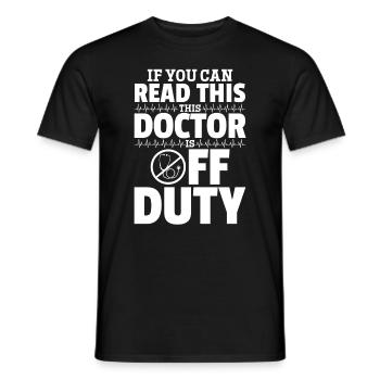 Drôle Docteur Médical Humour - T-shirt homme - noir - Devant - AI Model Male 178 light (178cm)