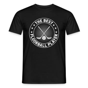 Unihockey Floorball Player - The Best Floorball Pl - Men's T-Shirt - black - Front - AI Model Male 178 light (178cm)