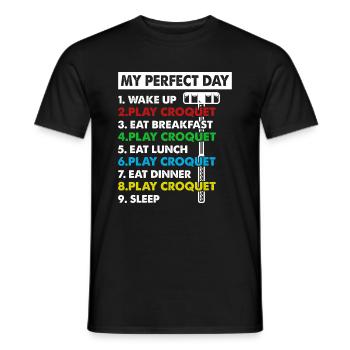 Jouer au Croquet Day Plan Croquet Player - T-shirt homme - noir - Devant - AI Model Male 178 light (178cm)