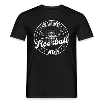Unihockey - Je suis le joueur de floorball sexy - T-shirt homme - noir - Devant - AI Model Male 178 light (178cm)