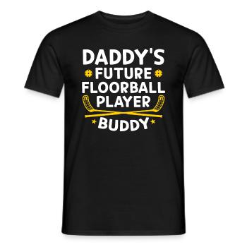 Daddy’s Future Floorball Player Buddy - Enfant en bas âge - T-shirt homme - noir - Devant - AI Model Male 178 light (178cm)