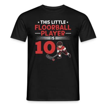 Kids Floorball Player 10th Birthday Floorball Play - Männer T-Shirt - Schwarz - Vorne - AI Model Male 178 light (178cm)