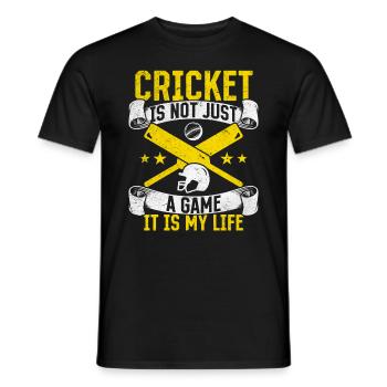 Cricket Is Not Just A Game It Is My Life - Cricket - Männer T-Shirt - Schwarz - Vorne - AI Model Male 178 light (178cm)