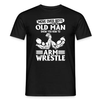 Bras de fer - Laissez ce vieil homme vous montrer comment Ar - T-shirt homme - noir - Devant - AI Model Male 178 light (178cm)