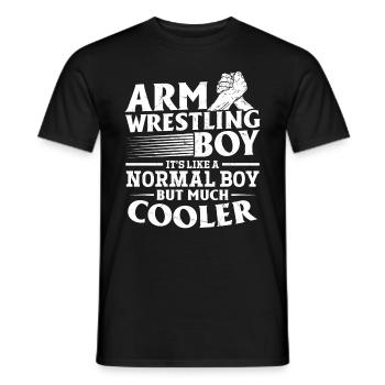 Bras de fer Bras de fer Garçon Bras de fer Garçon - T-shirt homme - noir - Devant - AI Model Male 178 light (178cm)