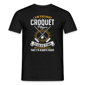 Croquet Player Croquet Game I am the best Croquet - Men's T-Shirt - black - Front - AI Model Male 178 light (178cm)