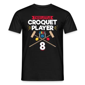 8 Years Old Croquet Player 8th Birthday Croquet Pl - Männer T-Shirt - Schwarz - Vorne - AI Model Male 178 light (178cm)