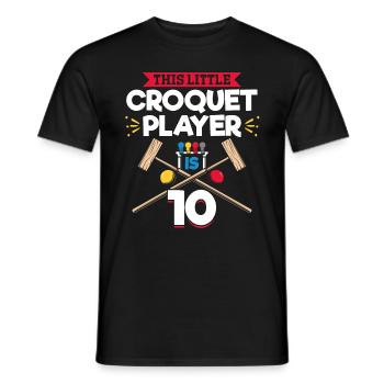 10 Years Old Croquet Player 10th Birthday Croquet - Männer T-Shirt - Schwarz - Vorne - AI Model Male 178 light (178cm)