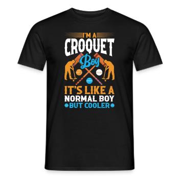 Croquet Player Boy Croquet Boy - Men's T-Shirt - black - Front - AI Model Male 178 light (178cm)