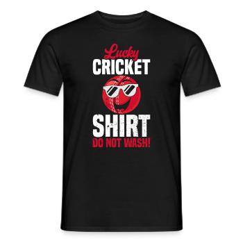Lucky Cricket Shirt Do Not Wash - Funny Cricket Qu - Männer T-Shirt - Schwarz - Vorne - AI Model Male 178 light (178cm)