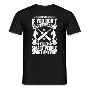 Cricket Quotes Cricketing Cricket Cricket Player - Männer T-Shirt - Schwarz - Vorne - AI Model Male 178 light (178cm)