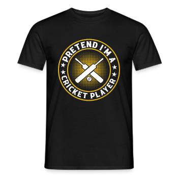 Cricket Cricket - Faire semblant d’être un joueur de cricket - T-shirt homme - noir - Devant - AI Model Male 178 light (178cm)