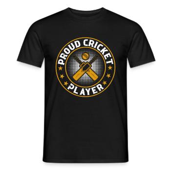 Cricketing Cricket Game - Proud Cricket Player - Männer T-Shirt - Schwarz - Vorne - AI Model Male 178 light (178cm)