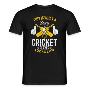 Cricket Game Cricket Sport - Sexy Cricket Player - Men's T-Shirt - black - Front - AI Model Male 178 light (178cm)