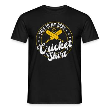 This is my best Cricket Shirt Cricket Sport Cricke - Men's T-Shirt - black - Front - AI Model Male 178 light (178cm)