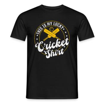 This is my lucky Cricket Shirt Cricket Sport Crick - Men's T-Shirt - black - Front - AI Model Male 178 light (178cm)
