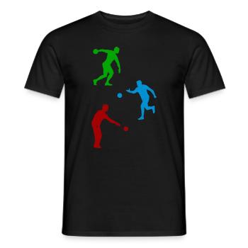 Boccia Silhouettes Joueur de pétanque Silhouettes - T-shirt homme - noir - Devant - AI Model Male 178 light (178cm)