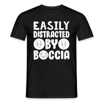 Joueur de pétanque Joueur de boccia - Facilement distraire - T-shirt homme - noir - Devant - AI Model Male 178 light (178cm)
