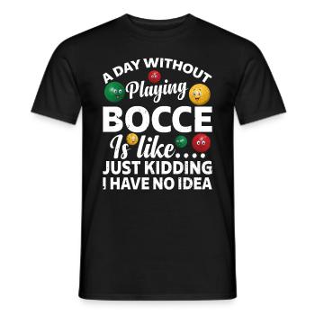 Une journée sans jouer à la pétanque, c’est comme - Funny Bocce - T-shirt homme - noir - Devant - AI Model Male 178 light (178cm)