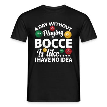 Une journée sans jouer à la pétanque dont je n’ai aucune idée - drôle - T-shirt homme - noir - Devant - AI Model Male 178 light (178cm)