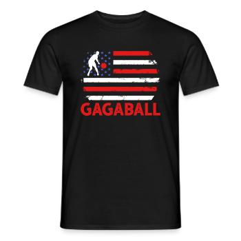 Gagaball Player Gagaball US Flag - Männer T-Shirt - Schwarz - Vorne - AI Model Male 178 light (178cm)