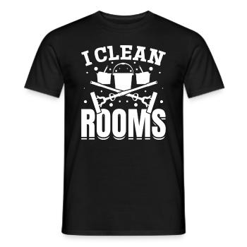 I Clean Rooms - House Cleaning House Cleaner House - Männer T-Shirt - Schwarz - Vorne - AI Model Male 178 light (178cm)