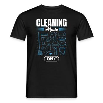 Cleaning Mode On - Janitor Housekeeper House Clean - Men's T-Shirt - black - Front - AI Model Male 178 light (178cm)