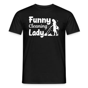 Femme de ménage Femme de ménage - Drôle de femme de ménage - T-shirt homme - noir - Devant - AI Model Male 178 light (178cm)