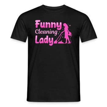 Femme de ménage Femme de ménage Filles - Nettoyage drôle L - T-shirt homme - noir - Devant - AI Model Male 178 light (178cm)